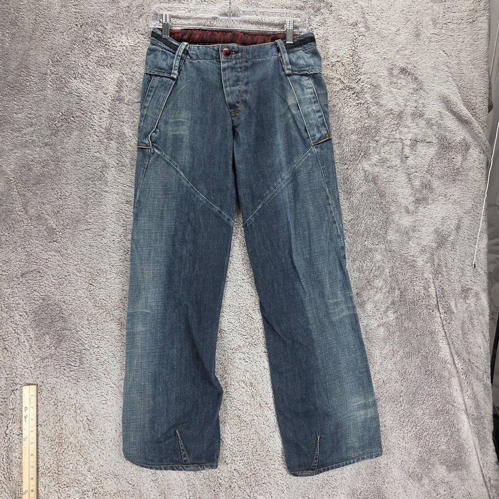 Vintage Levis Engineered Jeans Womens Blue Twisted Button Fly Fits 28x30